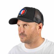 Casquette trucker visière ronde Black