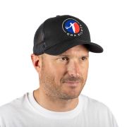 Casquette trucker visière ronde Black