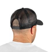 Casquette trucker visière ronde Black