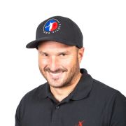 Casquette tissu visière ronde Black