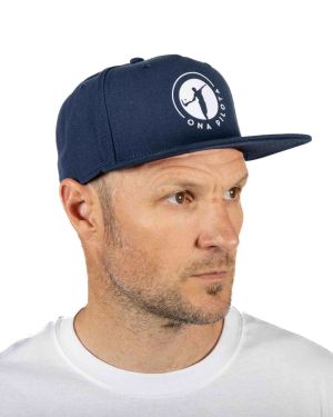 Casquette tissu visière plate Navy