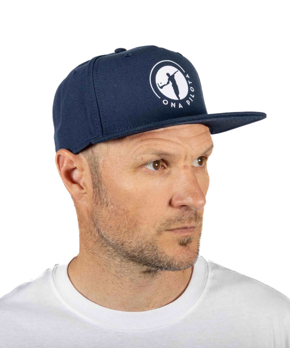 Casquette tissu visière plate Navy