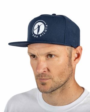 Casquette tissu visière plate Navy
