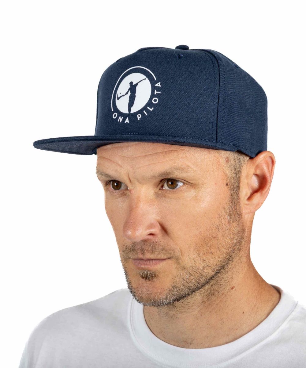 Casquette tissu visière plate Navy
