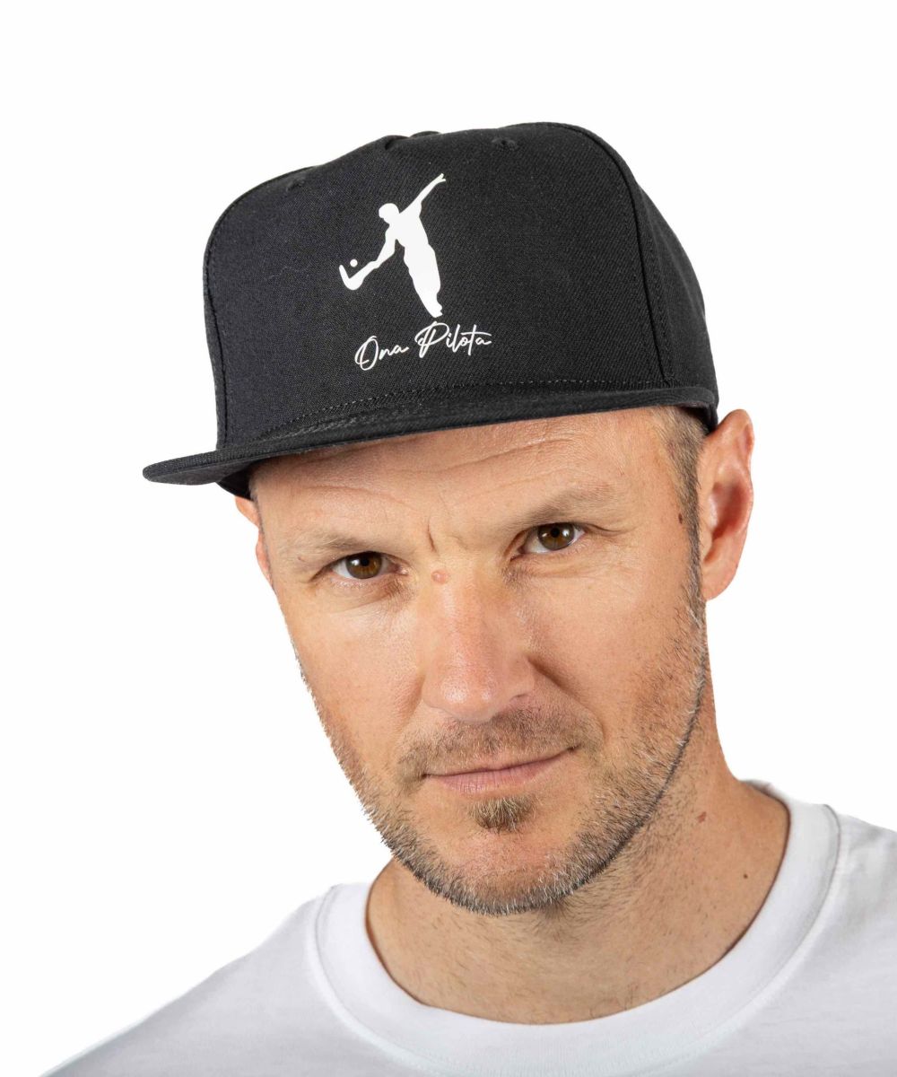 Casquette tissu visière plate Black Player