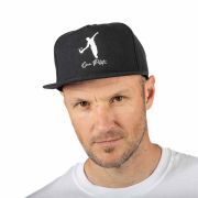 Casquette tissu visière plate Black Player