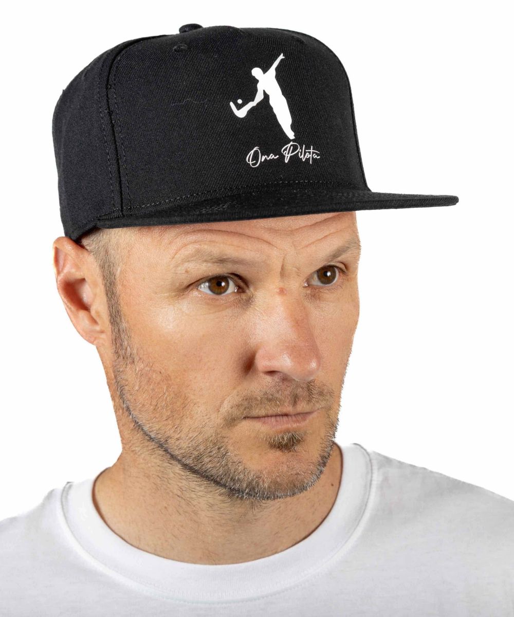 Casquette tissu visière plate Black Player