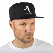 Casquette tissu visière plate Black Player