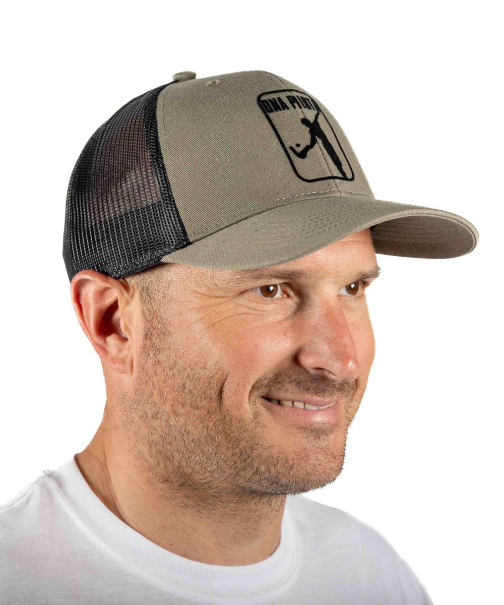 Casquette trucker visière ronde Khaki – Black