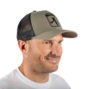 Casquette trucker visière ronde Khaki – Black