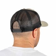 Casquette trucker visière ronde Khaki – Black