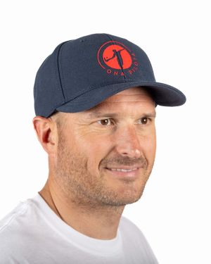Casquette tissu visière ronde Navy
