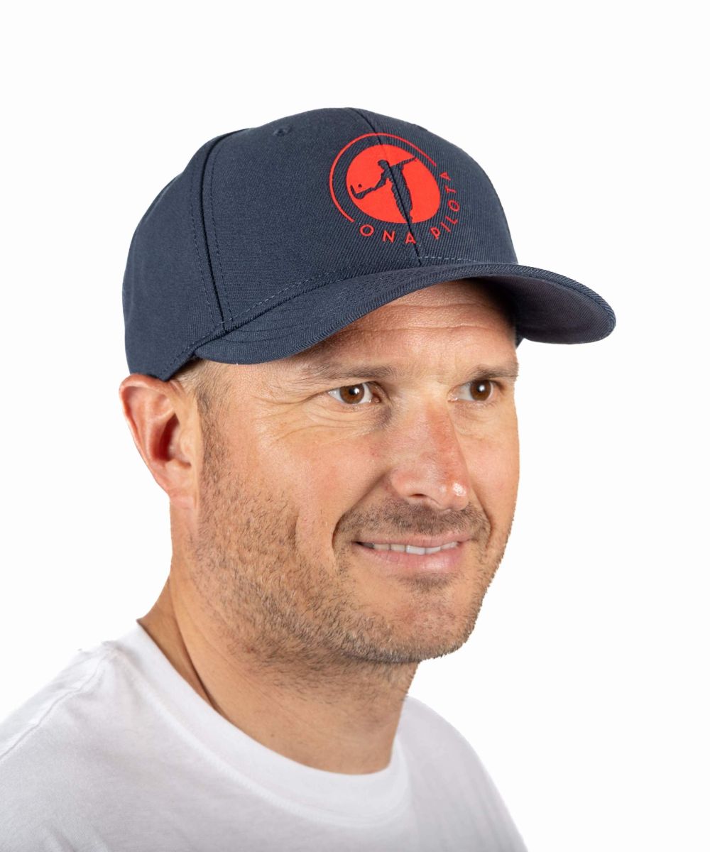 Casquette tissu visière ronde Navy