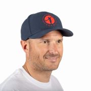 Casquette tissu visière ronde Navy