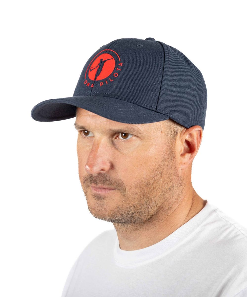 Casquette tissu visière ronde Navy