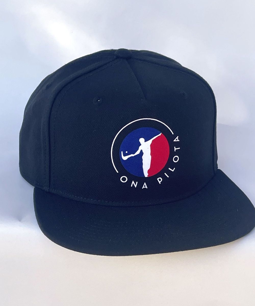 Casquette tissu visière plate Black