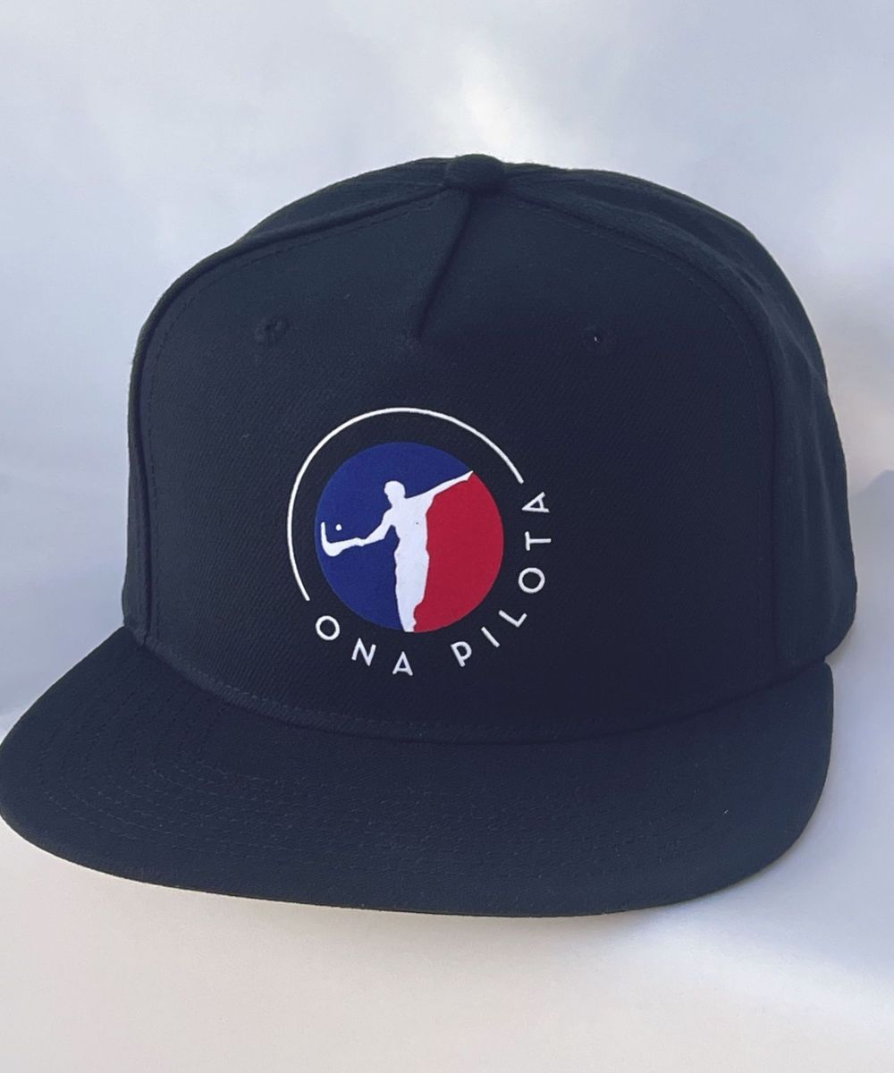 Casquette tissu visière plate Black