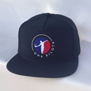 Casquette tissu visière plate Black