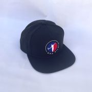 Casquette tissu visière plate Black