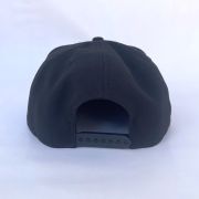 Casquette tissu visière plate Black