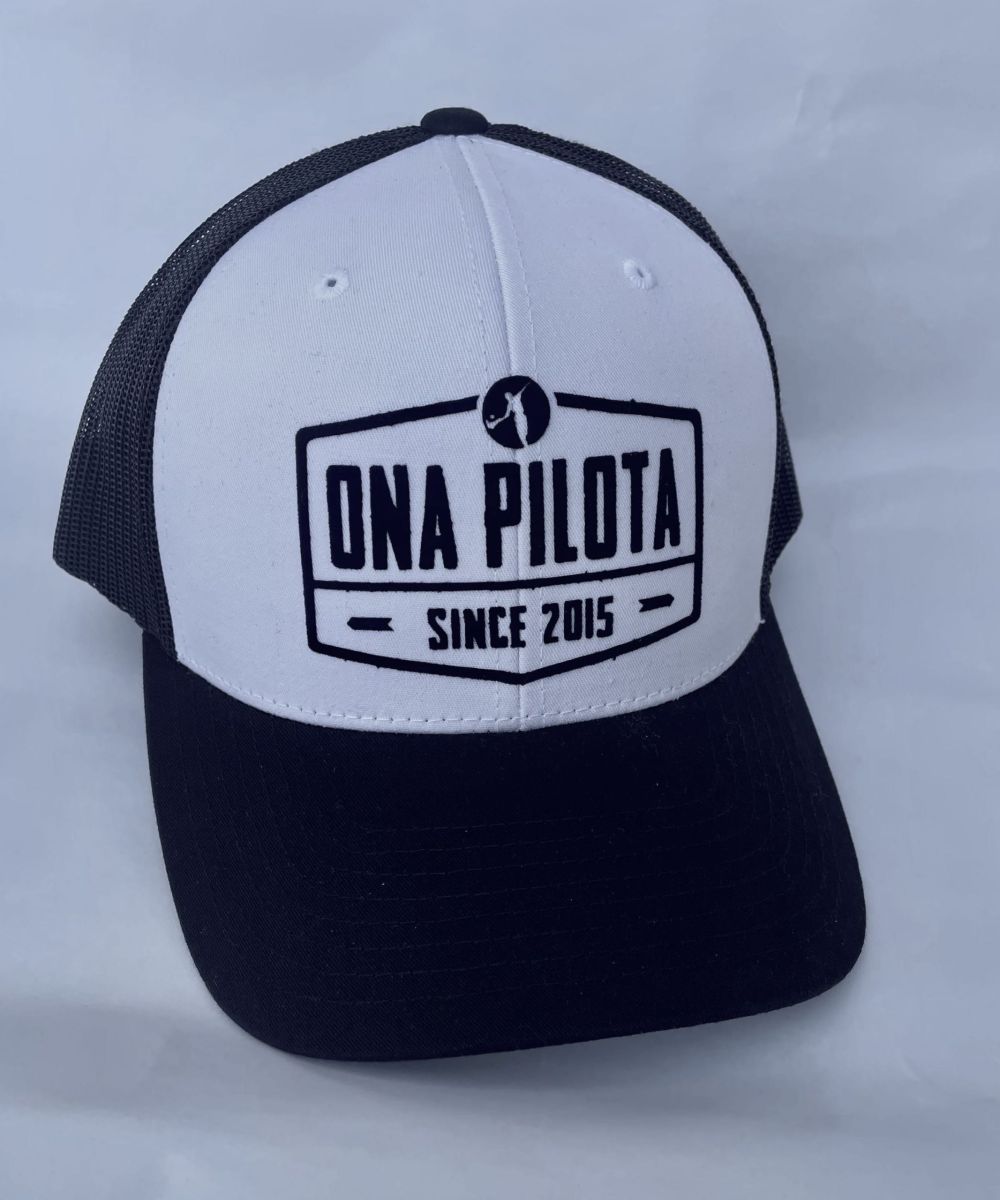 Casquette trucker visière ronde Black – White