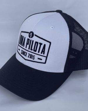 Casquette trucker visière ronde Black – White