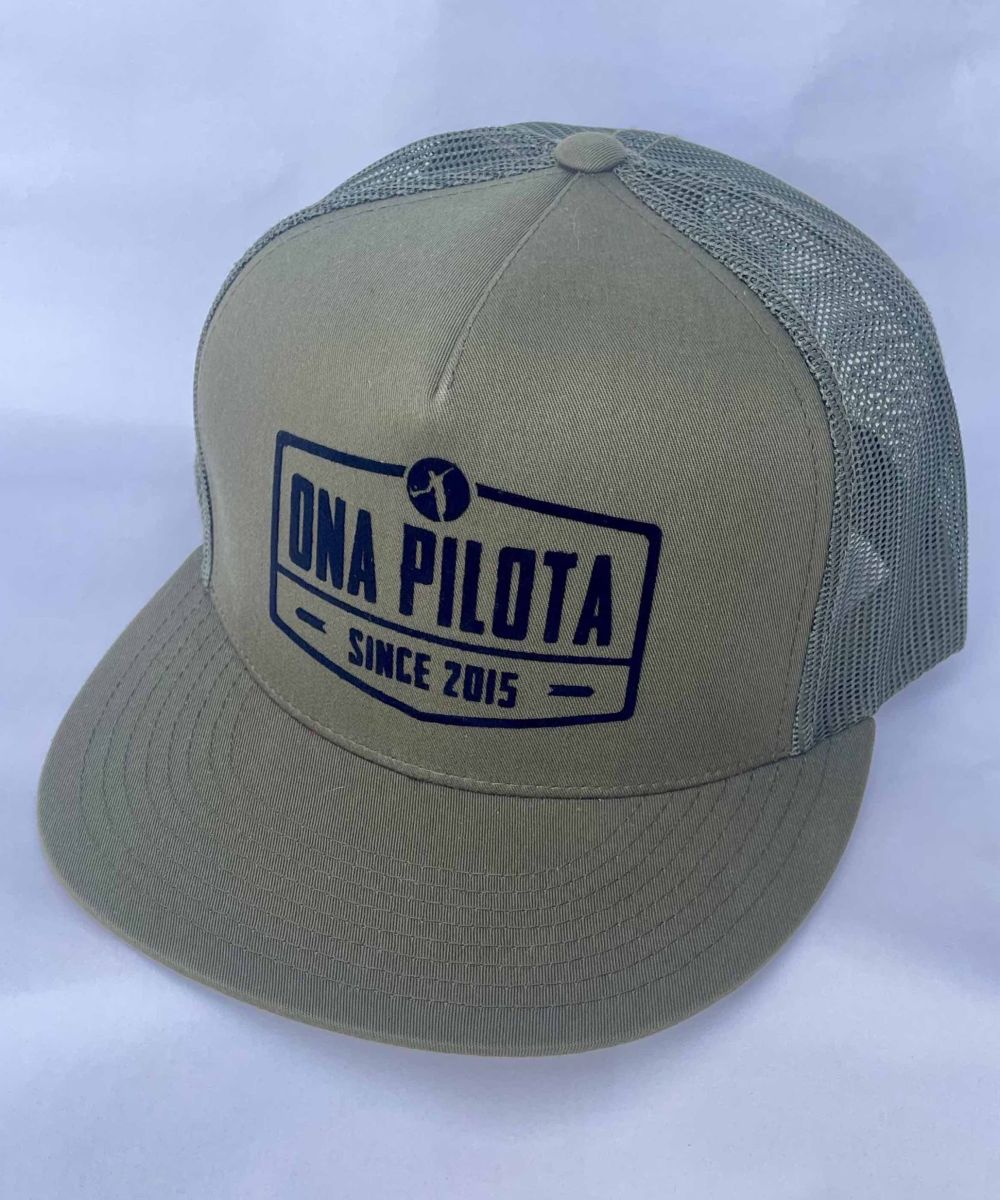 Casquette trucker visière plate Green